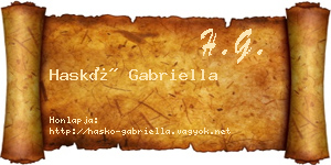 Haskó Gabriella névjegykártya