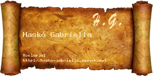 Haskó Gabriella névjegykártya