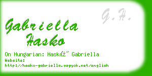 gabriella hasko business card